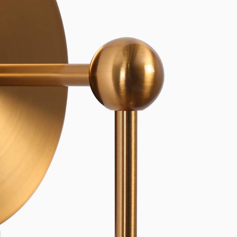 Modern LED 1-Light Gold Wall Sconce Textured Glass Bathroom Vanity Lights - W4.5" x H18"
