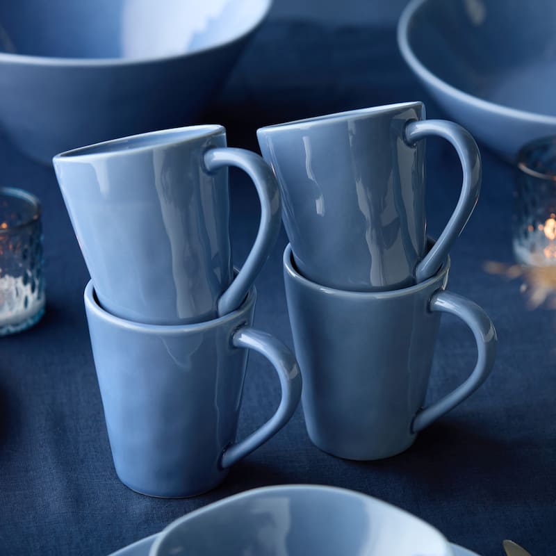 Certified International Cloudy Sky 18 oz. Mugs,Set of 4 - 5.5"W x 4"D x 5"H