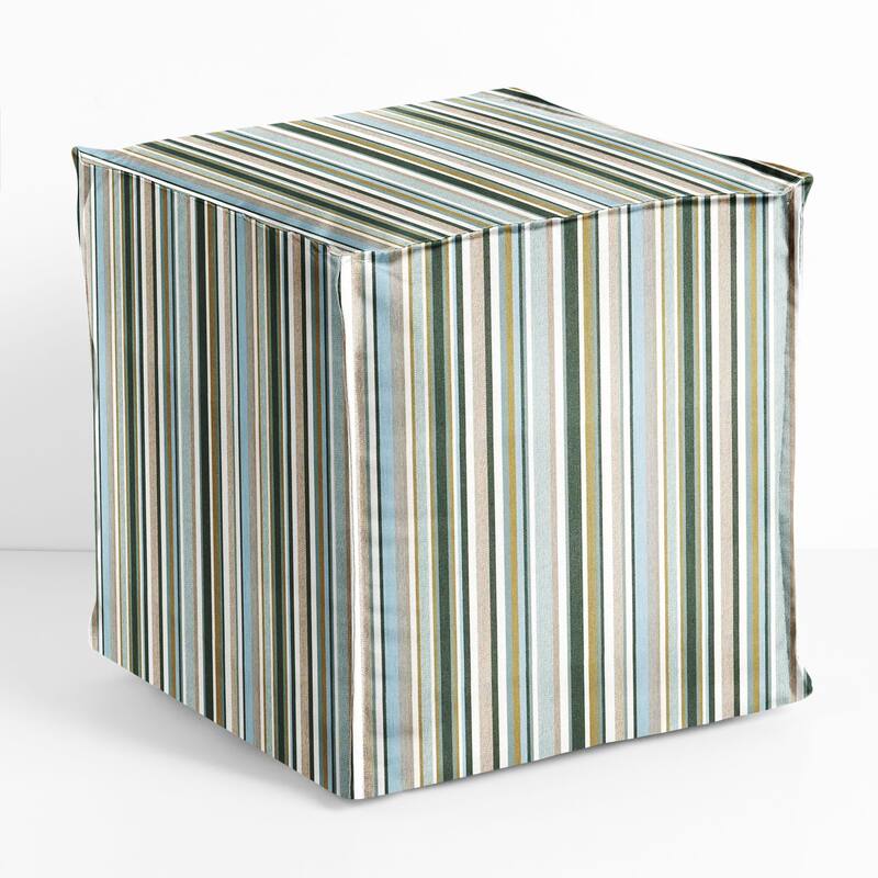 Sorra Home Sunbrella Outdoor Top Stitch Bean Pouf