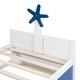 preview thumbnail 8 of 26, Twin Size Boat-Shaped Platform Bed with Trundle & Nightstands