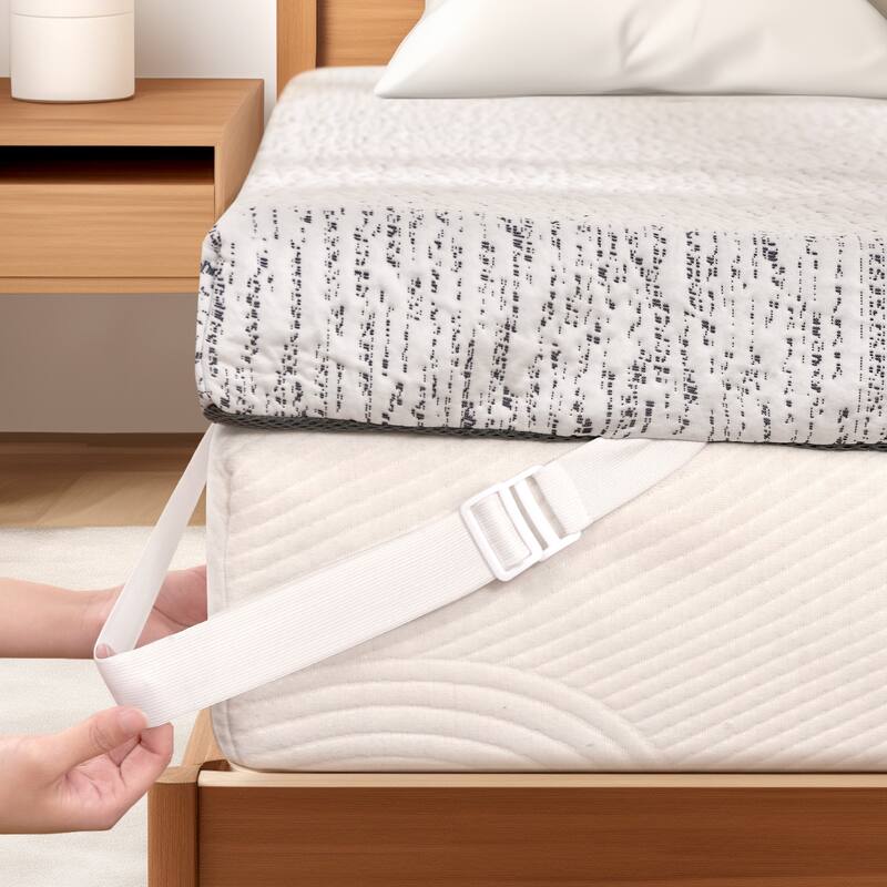 Subrtex 2,3 or 4 inch Gel-Infused Memory Foam Mattress Topper with Removable Cooling Cover