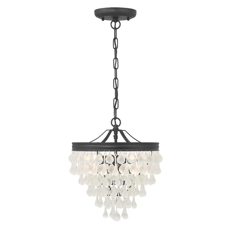 Crystorama Lighting Group 130-FR Calypso 3 Light 13" Wide Pendant /