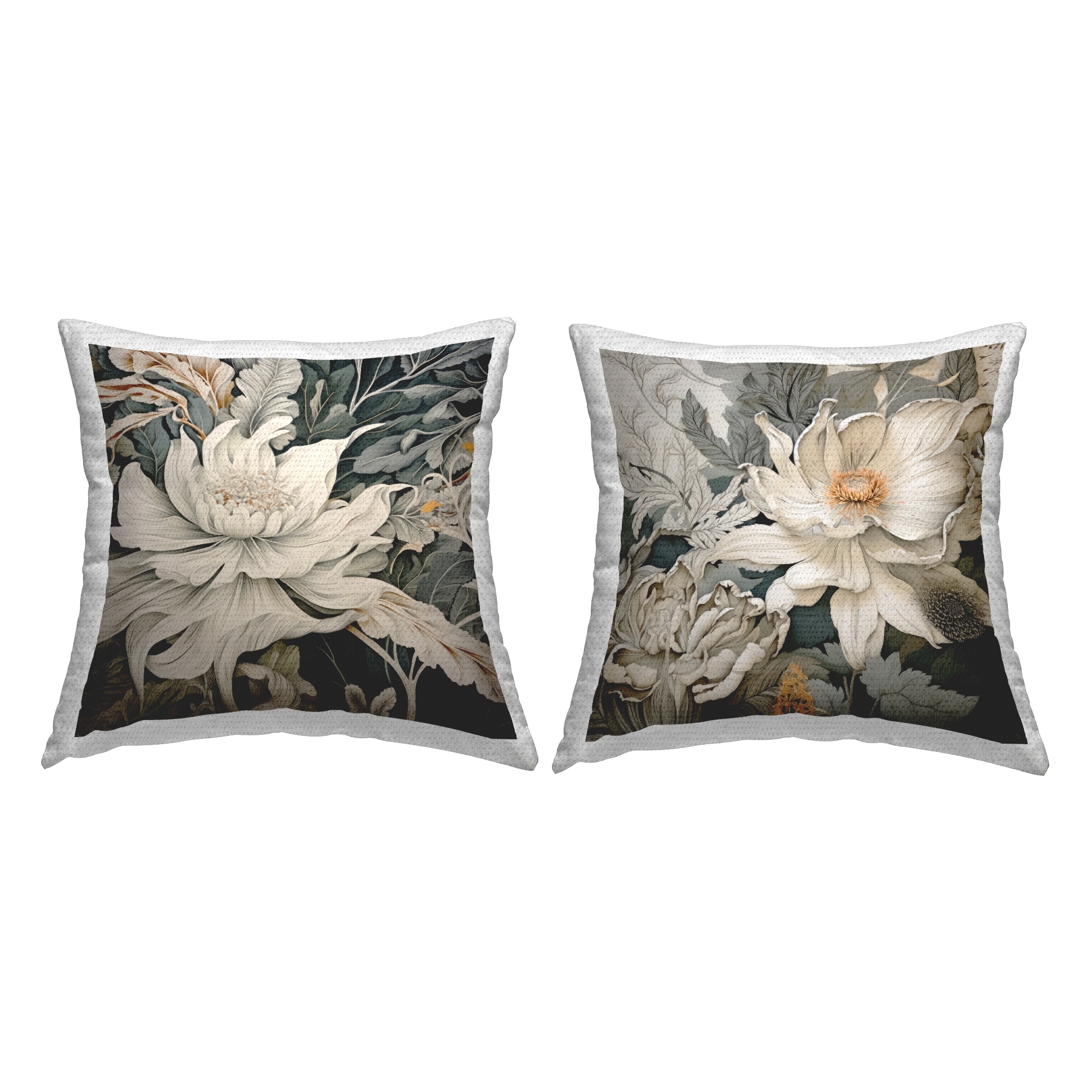 Stupell Traditional Vintage Blooms Printed Outdoor Throw Pillow Design by Lazar Studio (Set of 2)