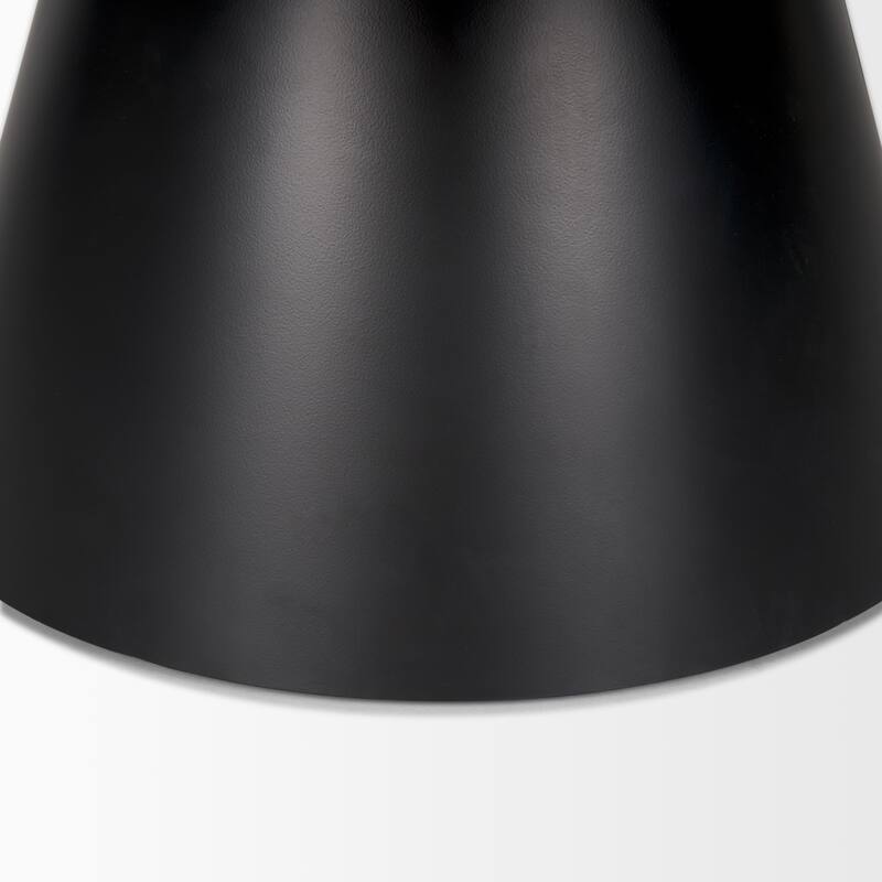 Mitchell Solid Wood Top with Black Cast Iron Base Round Coffee Table