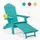 preview thumbnail 4 of 26, Folding Adirondack Chair with Cup Holder, for Patio Deck Garden