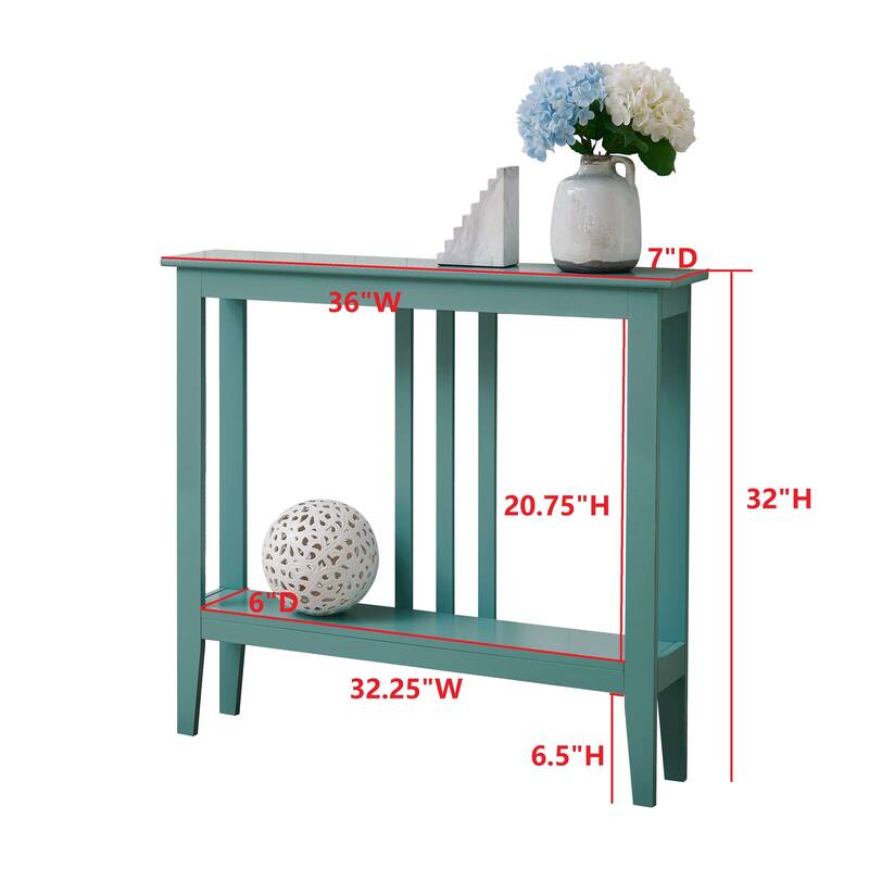 Console Entryway Table, Teal