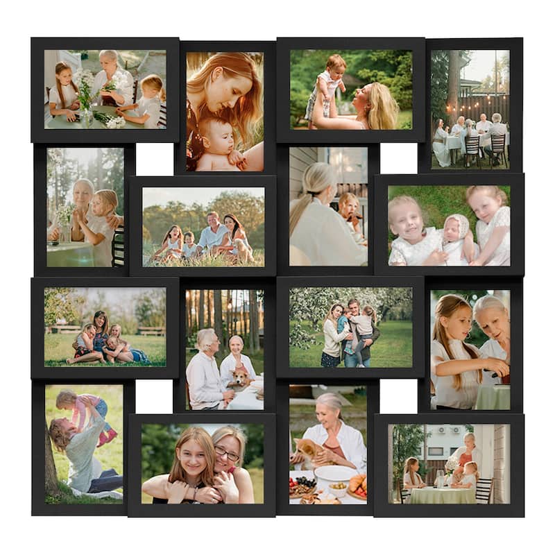 16 Opening Collage Picture Frames Large Photo Frame Collage Wall Hanging for 4x6 Photo