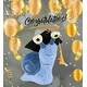 preview thumbnail 5 of 4, DolliBu Blue Snail Small Graduation Plush Toy with Cap with Tassel - 5.5 inches