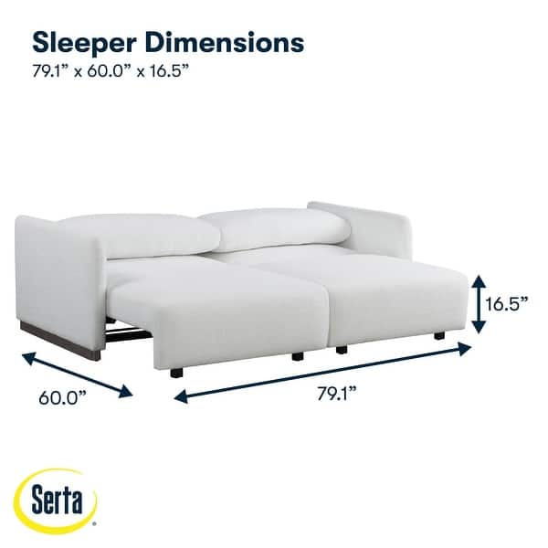 dimension image slide 4 of 7, Serta Tyson Convertible Sofa