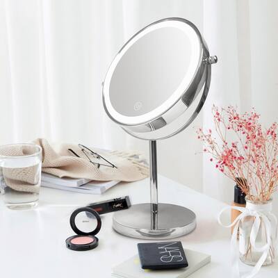 8" Makeup Mirror with Light Dimmable Touch Control