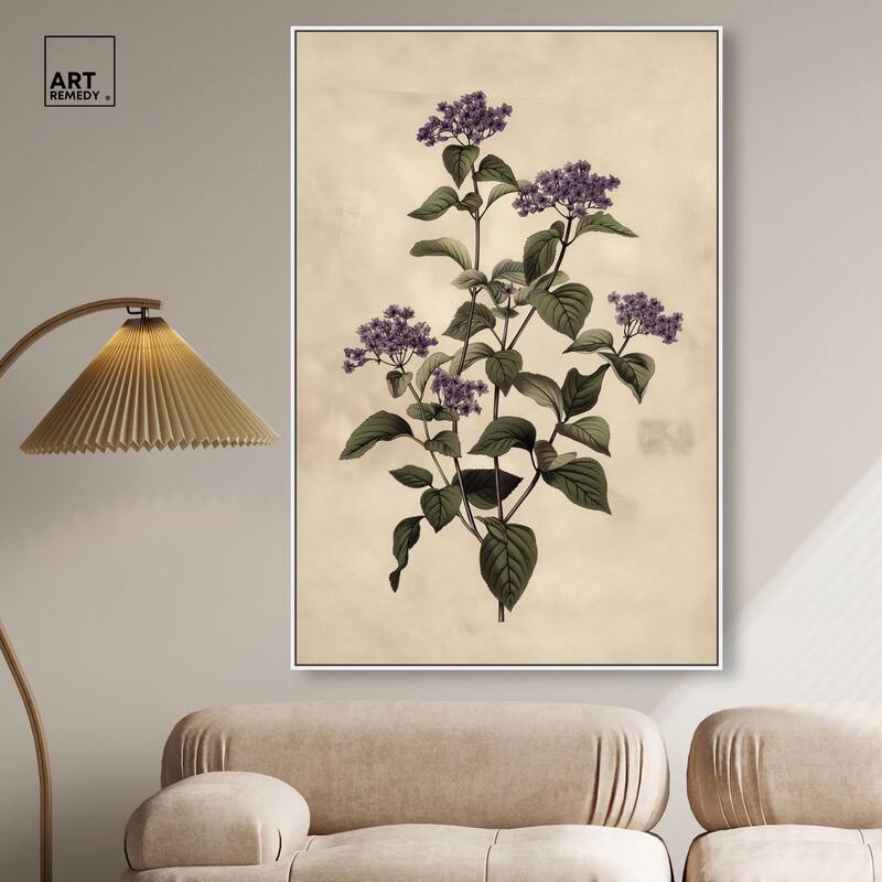 Purple Hydrangea Canvas by Art Remedy