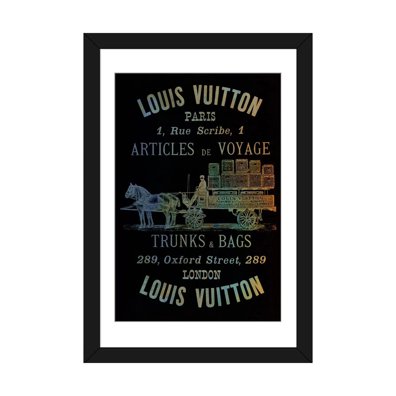 5by5collective Canvas Wall Decor Prints - Vintage Woodgrain Louis Vuitton Sign 3