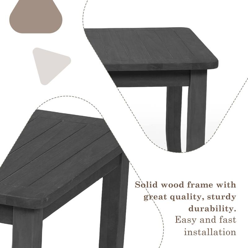 Patio Teak Wood Outdoor Rectangle Coffee Table