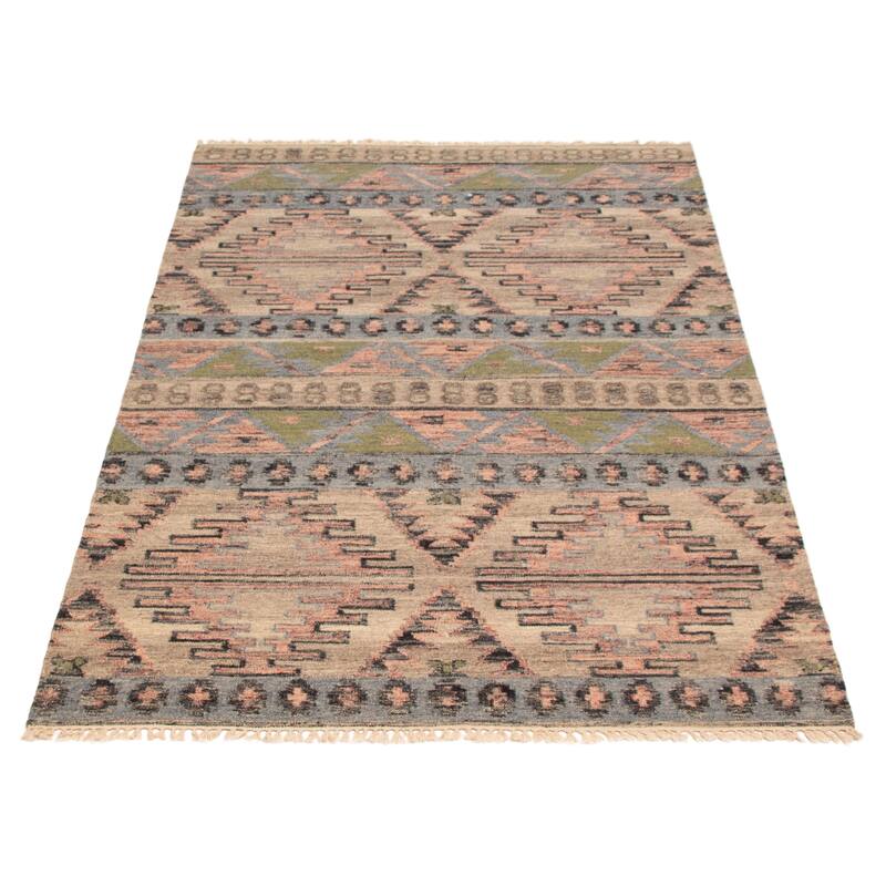 Ankara FW Taupe Kilim 5'3" x 8'1" - 5'3 x 8'1