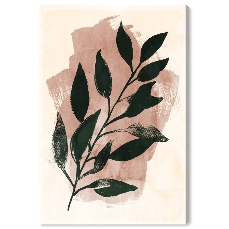 Wynwood Studio Canvas Floral and Botanical Inked Plant Pink and Metallic Pink Modern & Contemporary Wall Art Canvas Print
