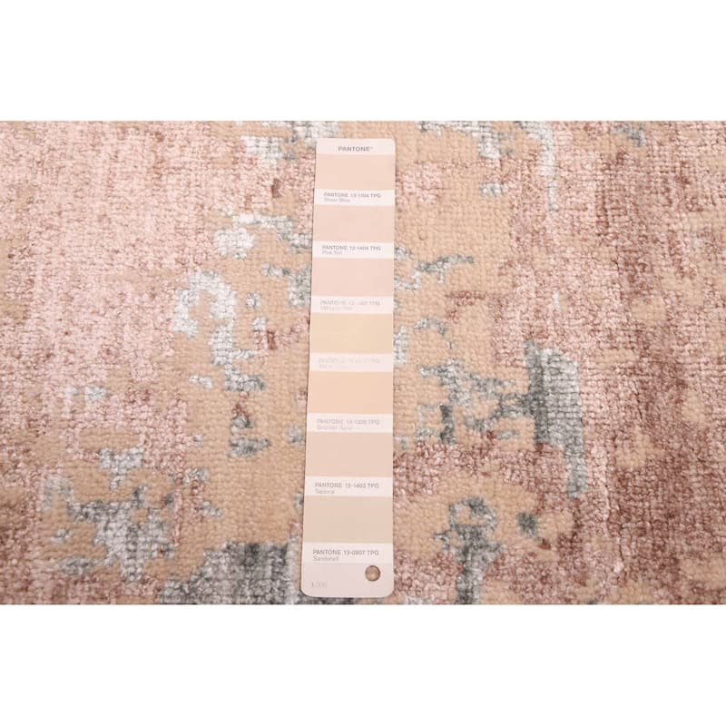 ECARPETGALLERY Hand-knotted Legacy Beige, Brown Silk, Wool Rug - 2'6 x 14'2