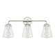 preview thumbnail 2 of 3, Voss 3 Light Polished Nickel Bathroom Vanity