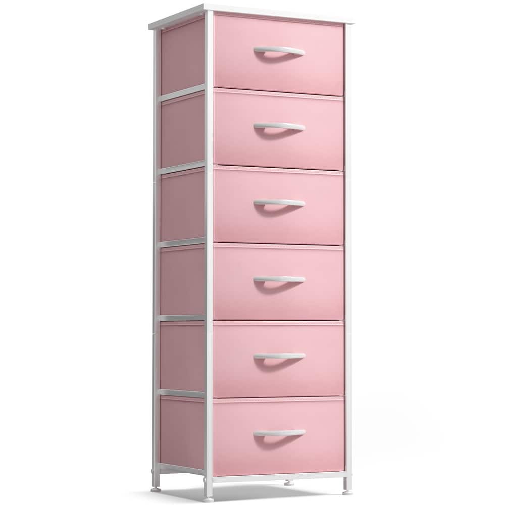 Sorbus 6 Drawers Tall Dresser Easy Pull Foldable Fabric Bins