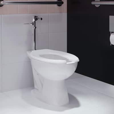 Sirène Floor-Mounted Comfort Height Commercial Elongated Top Flush Spud Flushometer Toilet Bowl