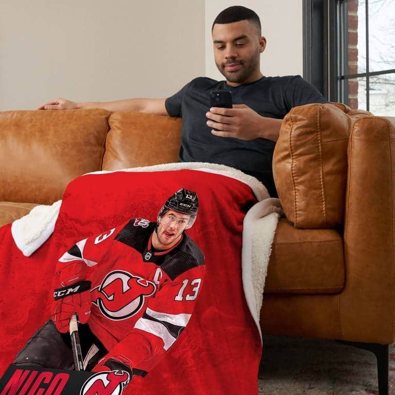 NHL Player Silk Touch Sherpa Throw Blanket