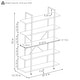 preview thumbnail 5 of 7, Sunnydaze Industrial Style 5-Tier Bookshelf with Wood Veneer Shelves