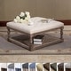 preview thumbnail 1 of 19, Cairona Tufted Textile 34-inch Shelved Ottoman Table