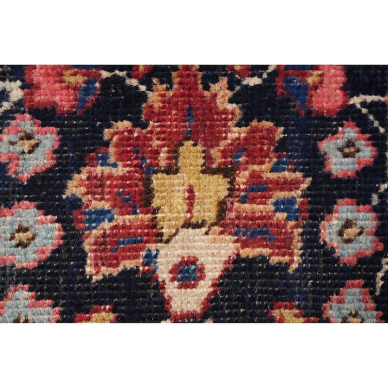 Hand Knotted Oriental 100% Wool Carpet Traditional Floral Brown Mashad Area Rug - 12' 5'' X 8' 8''