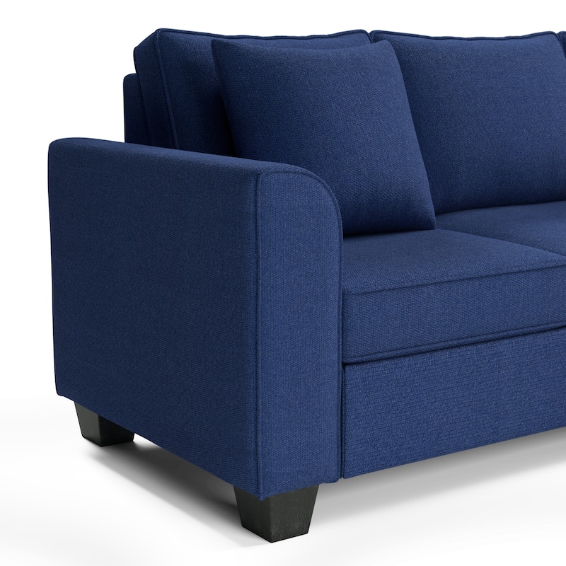 110*86" Sectional Sofa Upholstered Modern English Arm Classic U-shaped Sofa 3 Pillows Included