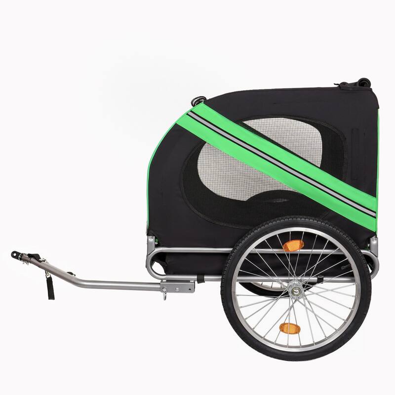 Large Folding Bike Trailer for Dogs, 100LB Capacity All-Terrain Pet Carrier for Cycling, Jogging, Camping & Outdoor Adventures
