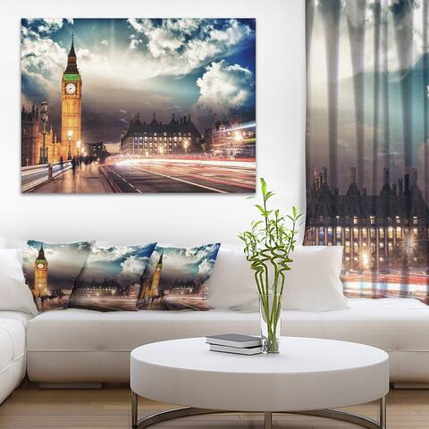 Big Ben from Westminster Bridge - Cityscape Photo Canvas Print