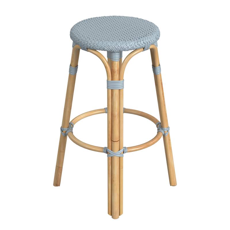 Tobias Rattan Round Bar Stool