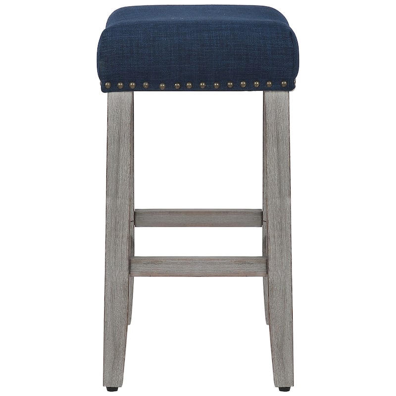 Jameson Upholstered Polyester Gray 24 Inch Counter Stool