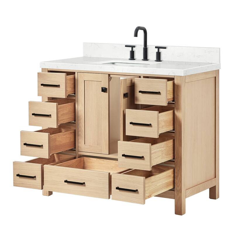 Ariel A042SCQRVO Cambridge 43" Free Standing Single Basin Vanity Set