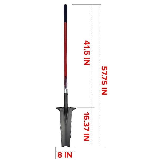 Radius Garden Root Slayer Drain Spade XL, Red
