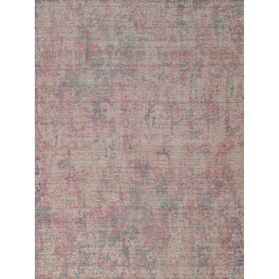 Abstract / Modern Area Rug Hand-Knotted Multi-Color Wool Carpet - 7'10"x 9'8"