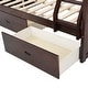 preview thumbnail 44 of 56, Twin Over Full Wood Bunk Bed with Storage Drawers and Ladder