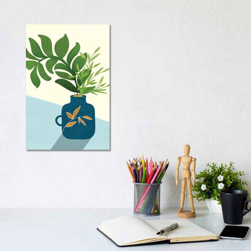 iCanvas "Vintage Window Garden" by Modern Tropical Canvas Print - 12x8x0.75