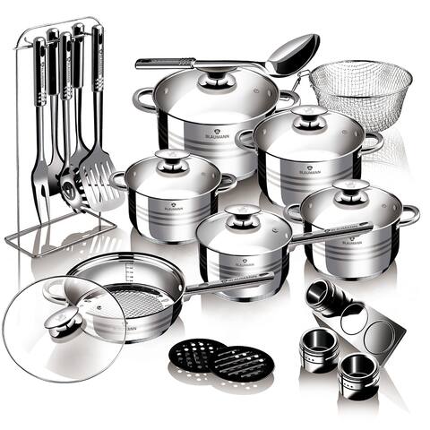 Blaumann 27-Piece Jumbo Stainless Steel Cookware Set