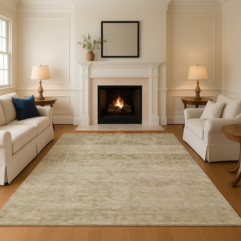 Premium Washable Super Soft Vintage Traditional Mayfield Rug - Beige - 9' x 12'