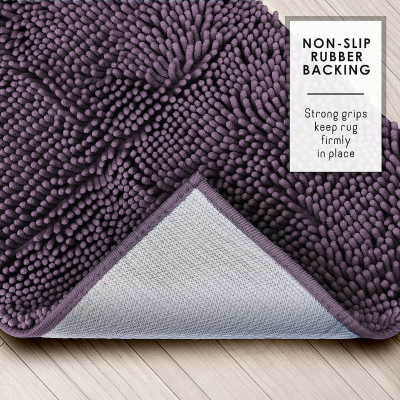 Empyrean Non-Slip Super Plush Chenille Bathroom Rugs
