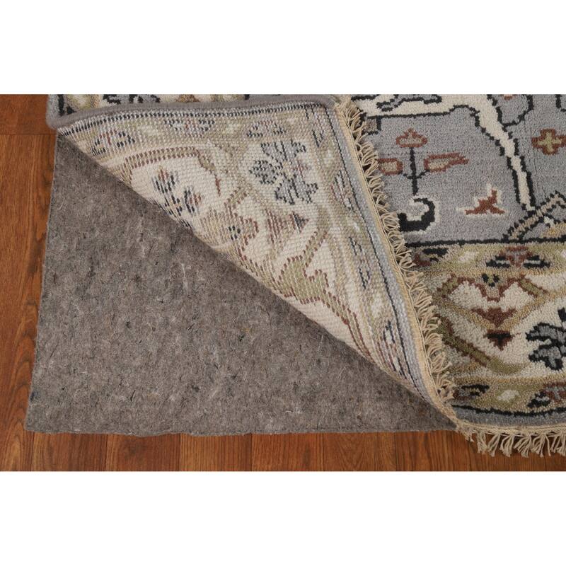 Gray Oushak Oriental Accent Rug Handmade Wool Carpet - 4'2"x 5'11"