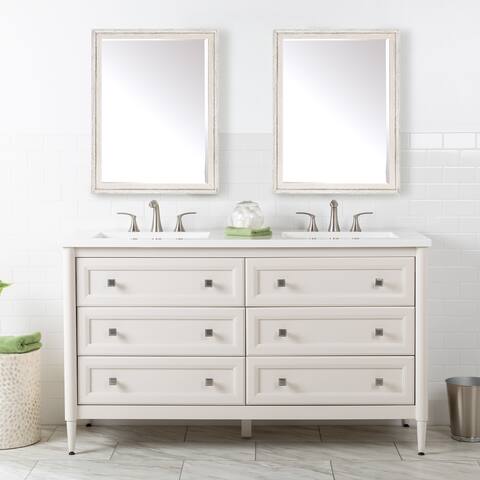 Spring Mill Cabinets Bolivar 61" 6-Drawer Bathroom Vanity With Double Sink Top