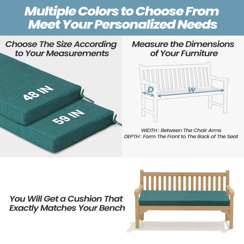 Outdoor Settee Bench Seat Cushion Patio Swing Cushion Loveseat Cushion