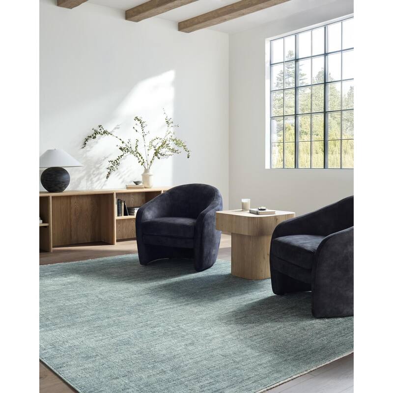 Galey Alix x Livabliss Maria Elena II Vintage Medallion Area Rug - Slate - 9' 2" x 12'