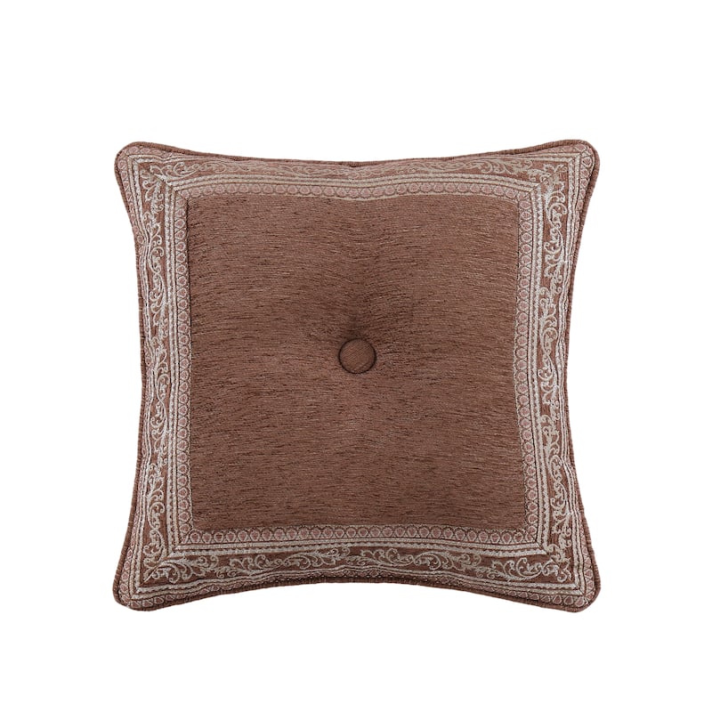 J. Queen New York Weston - Terracotta 18" Square Decorative Throw Pillow
