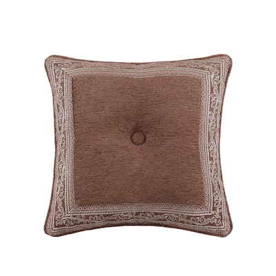 J. Queen New York Weston - Terracotta 18" Square Decorative Throw Pillow
