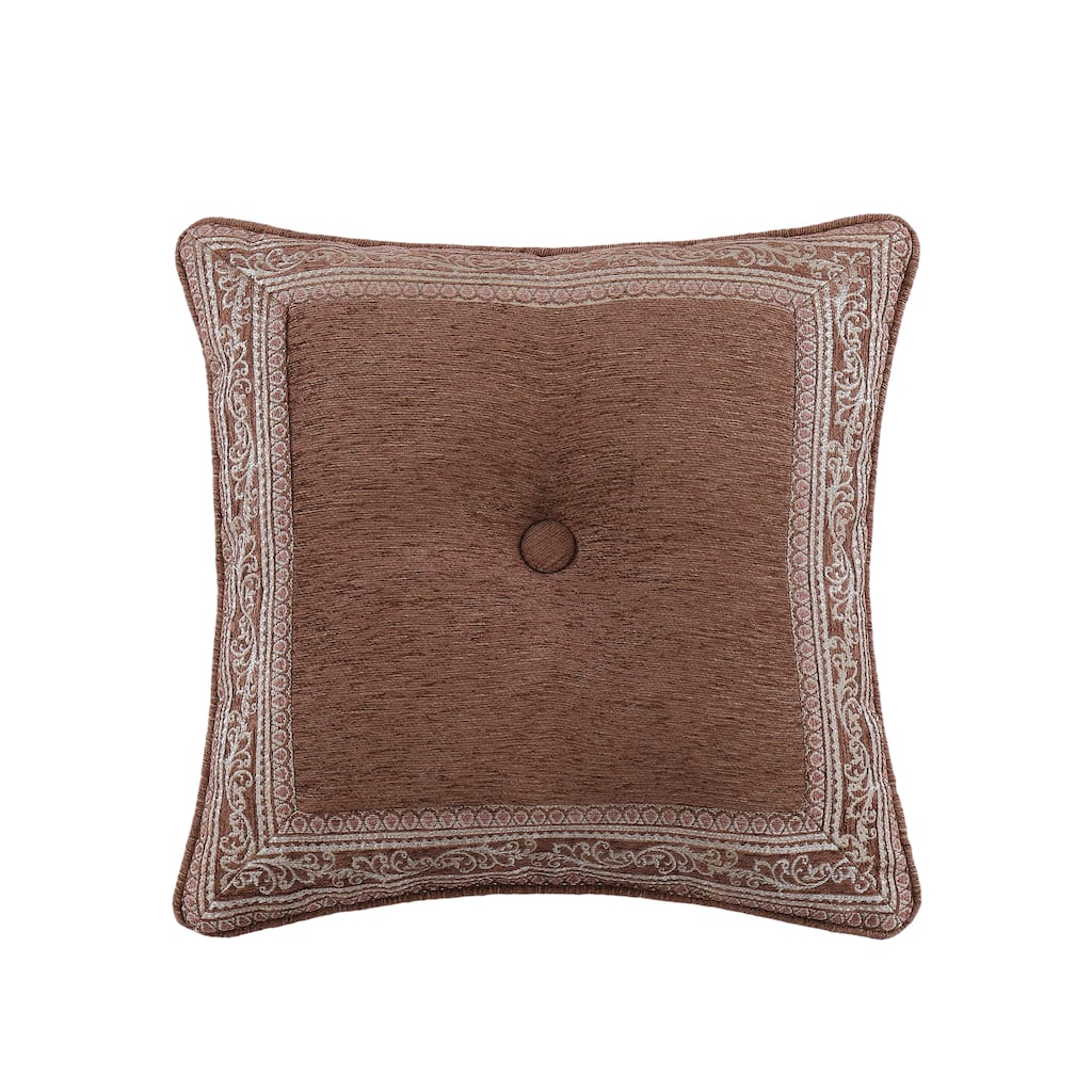 J. Queen New York Weston - Terracotta 18" Square Decorative Throw Pillow