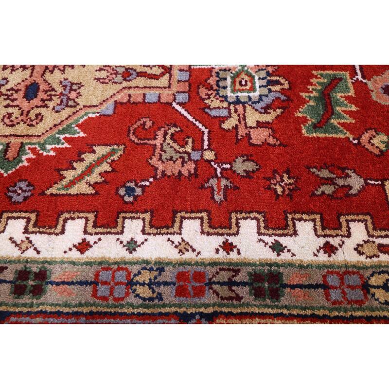 ECARPETGALLERY Hand-knotted Serapi Heritage Dark Copper Wool Rug - 8'10 x 11'7