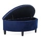 preview thumbnail 17 of 46, Adeco Half Moon Tufted Storage Ottoman Bench