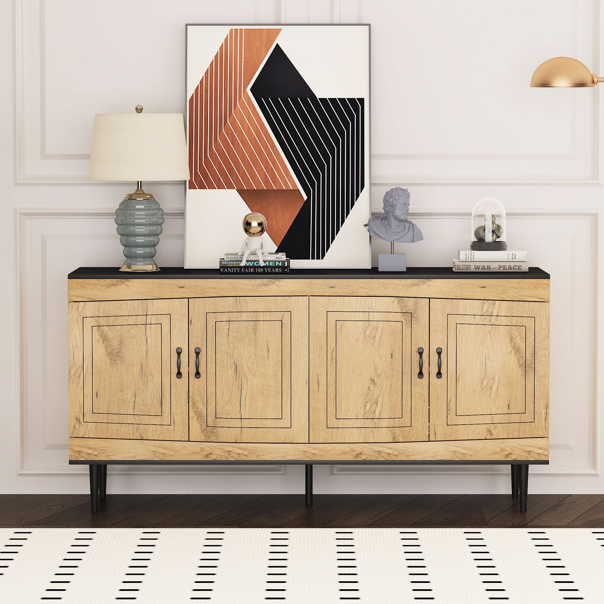 4 door console cabinet top